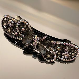 Bling Gunmetal & Aurora Borealis Barrette